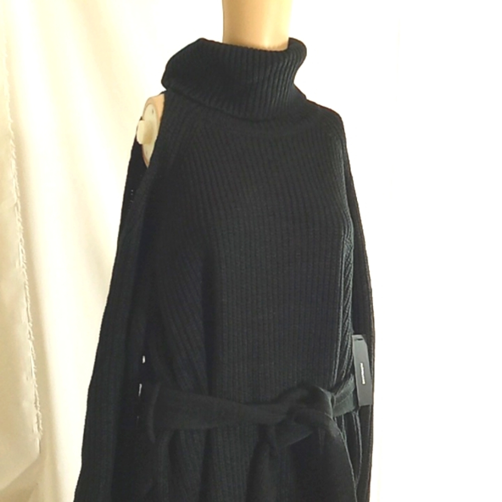 LULU'S Black Knit Dress Stretch Material Women XS Sweater New Winter Extra Small - Picture 2 of 10